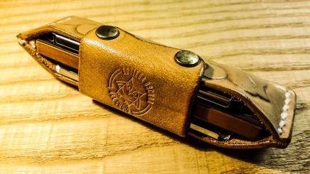 Light leather model harmonica case