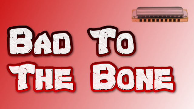 Bad To The Bone on harmonica logo