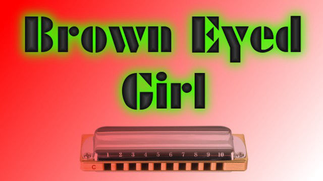 Brown Eyed girl on harmonica logo