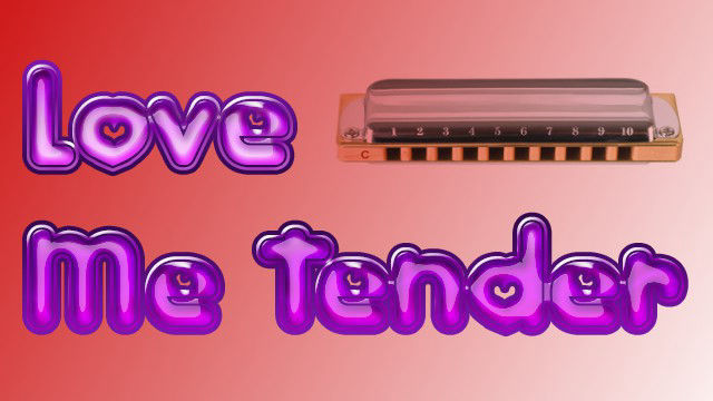 Love Me Tender on harmonica logo