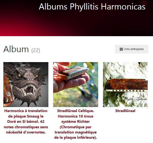 Phyllitilis design harmonica creations album
