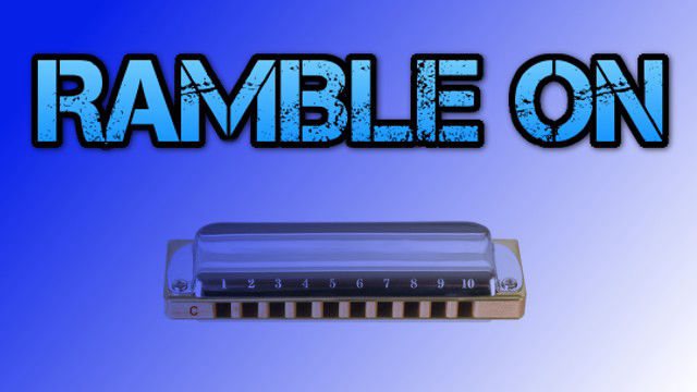 Ramble On by Led Zeppelin on harmonica logo
