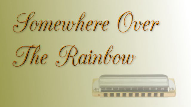 Somewhere Over The Rainbow on harmonica logo