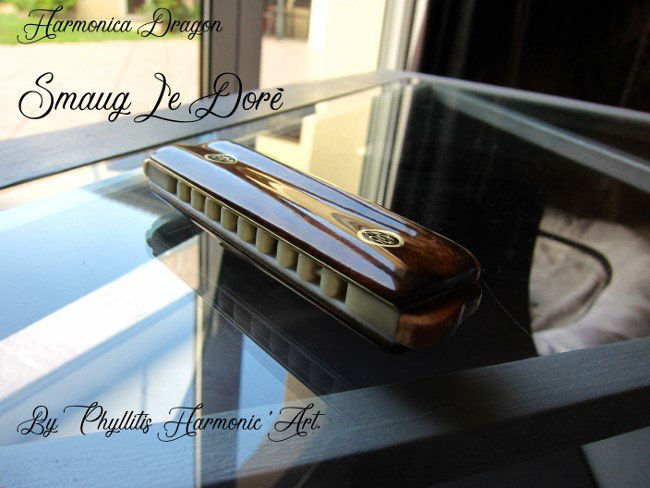 Custom harmonica 'smaug le doré'