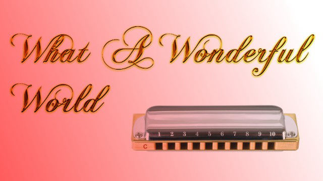 What A Wonderful World on harmonica logo