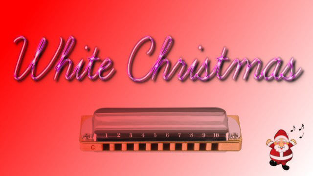 White Christmas on harmonica logo