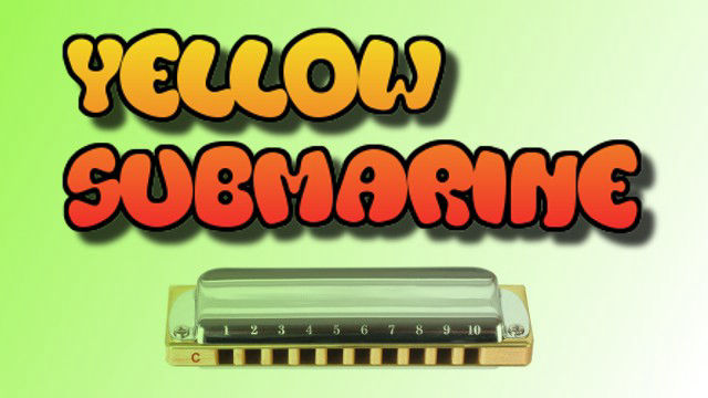 Yellow Submarine on harmonica logo
